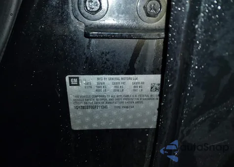 2016 Chevrolet Malibu Ls из США, поврежденный, VIN 1G1ZB5ST6GF211340